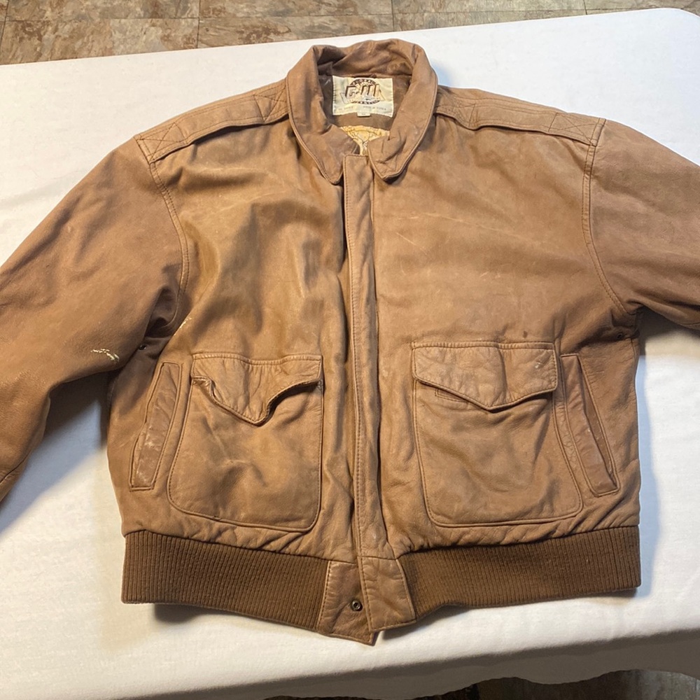 Vintage Global Identity Leather Jacket